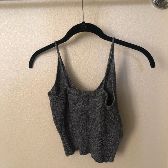 Brandy Melville Knitted Grey Cropped Tank - Picture 3 of 4